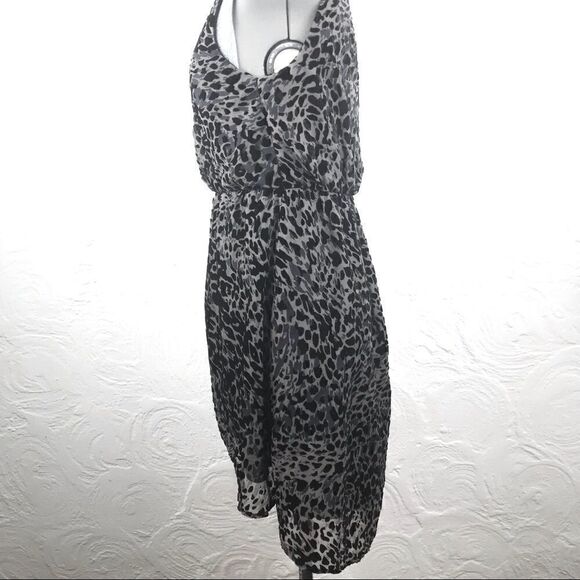 H&M Black Leopard Print Lightweight Tank Dress - Picture 2 of 11